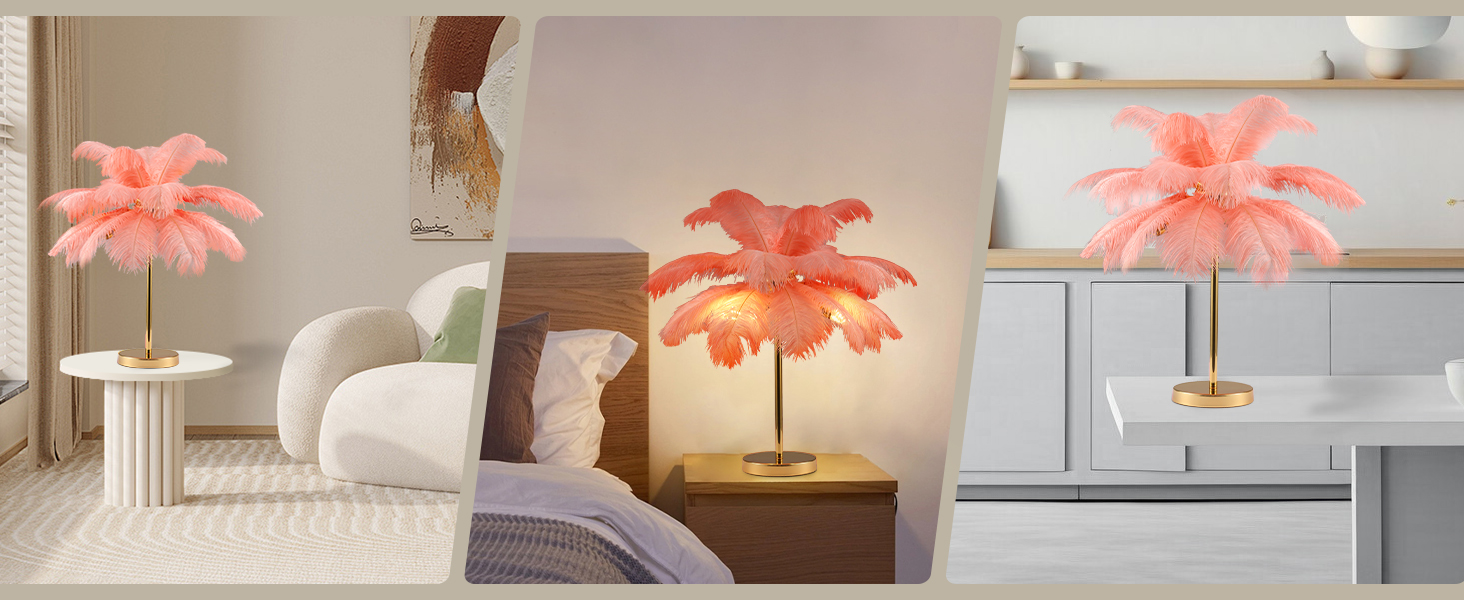 Ostrich Feather Table Lamp (7)