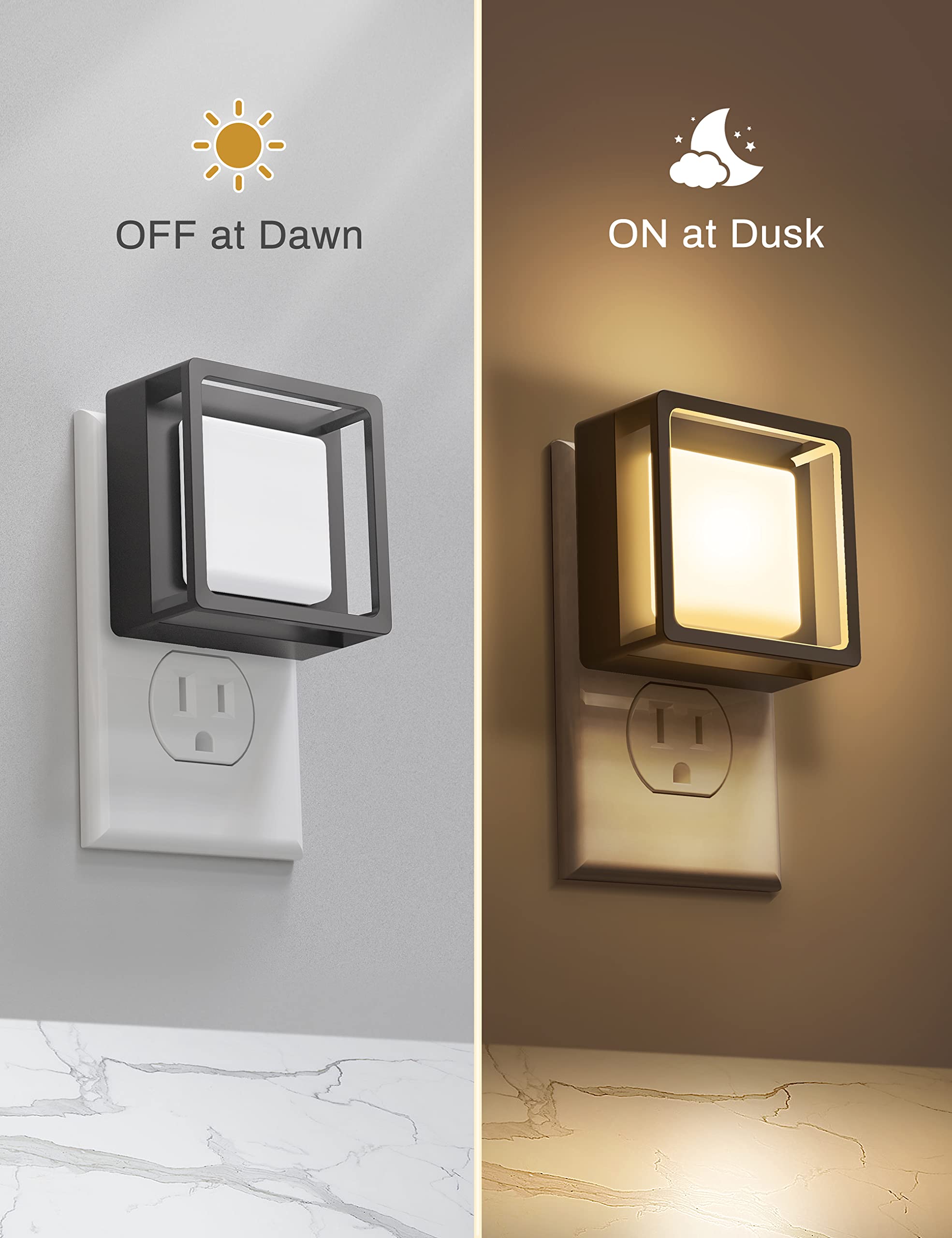 Night Light, Night Lights Plug Into Wall, Night Light, Dusk to Dawn Sensor, LED Night Light Adjustable Brightness, Bedroom, Bathroom, Hallway, Stairs, Halloween, Party