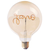 Love Edison Bulb, Vintage Globe Light Bulb, Decoration Love Light Amber Bulb E27 Base 4W(40W Equivalent)- G125 Filament Bulb 1800-2400K Warm White for Indoor & Outdoor