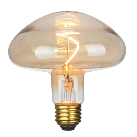 E14/E27 Amber Led Mood Light, Mushroom Ambient Light Bulb 4W 2200K Warm White 320LM,220-240V, Modern Stylish Style Vintage Edison Bulbs, Decorative Hanging Led Light Bulb for Home 