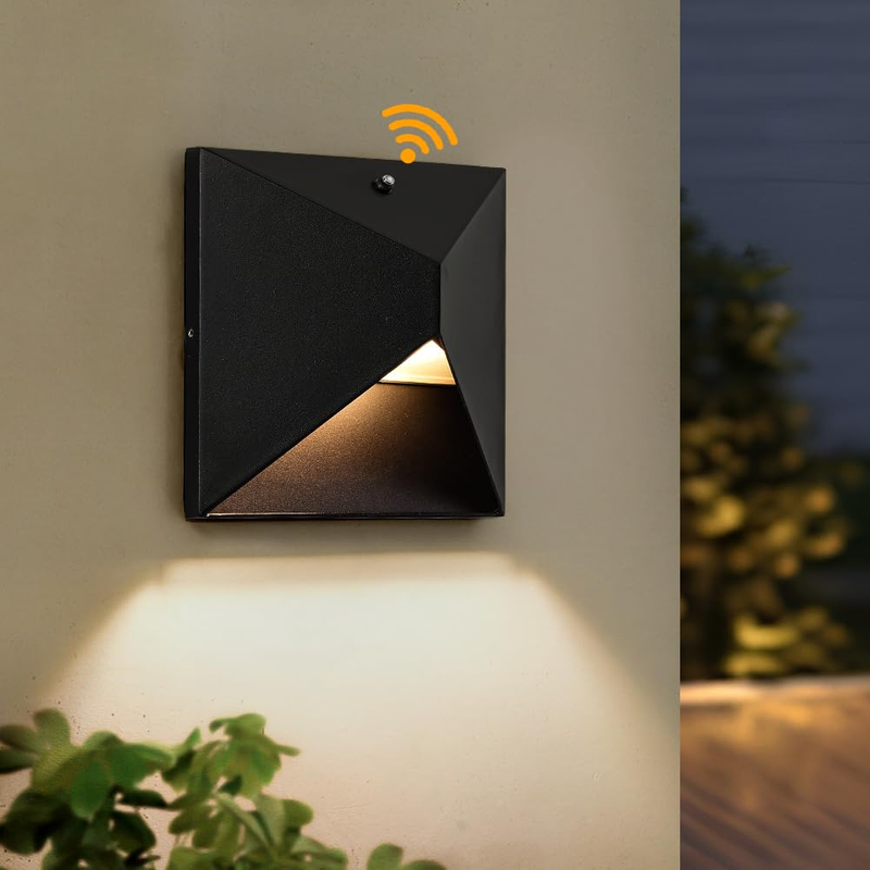 Outdoor Light Fixtures Wall Mount Dusk to Dawn, Porch Lights with 3 Lighting Mode(3000K/4000K/5000K), Waterproof Exterior Outdoor Wall Lights for House Front Door Patio Garage(Black) 