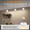 E26 Rechargeable Light Bulbs with Remote Control Timer and 3 Color Temperature Magnetically Battery Operated Light Bulbs Dimmer for Non-Hardwired Detachable (5W+E26+3Colors) 