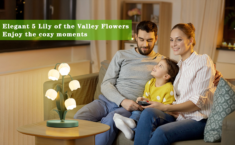 Vintage Flower Table Lamp for Home