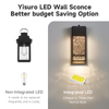  Dusk to Dawn Porch Lights, Modern Black Wall Sconce with Crystal Bubble LED, Outdoor Lighting Fixture
