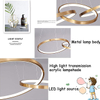 Luxurious Chandelier, Modern Minimalism Circle Rings Led Pendant Light Dining Room Lustre Gold Hanging Lamp Led Indoor Lighting D500+400+400+300+300MM 3000K Brass Metal