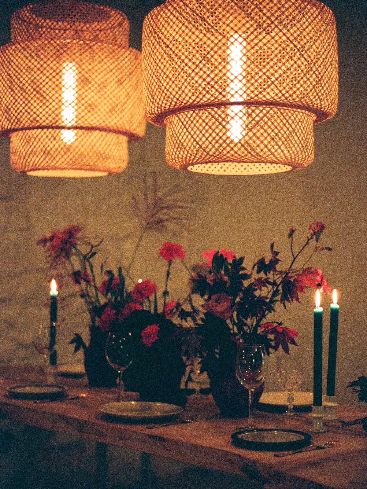 Plug in Pendant Light Hanging Lamp with Handmade Bamboo Lampshade Dimmer Switch Boho Modern Rustic Country Natural Basket Hanging Light with Plug in Cord 