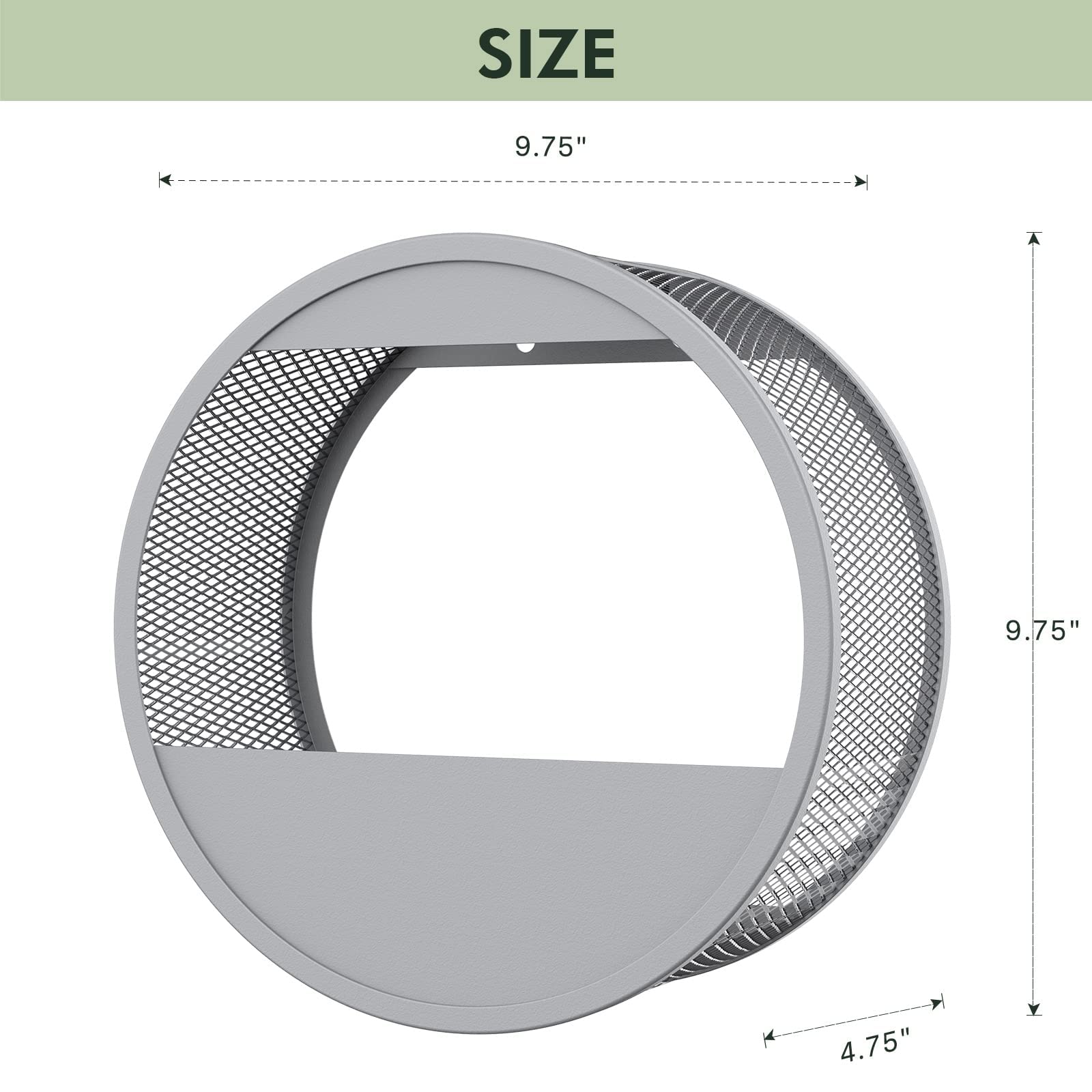 Grand Patio Outdoor Circular LED Solar Hanging Wall Sconce Planter, with Dusk to Dawn Sensor Decor Wall Lighting for Garage Doorway Patio Yard, Cement Grey