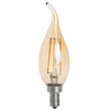 E14 LED Bulbs, Chandelier Light Bulbs 40 Watt Equivalent, Flame Tip Candelabra Light Bulbs 4W, Amber Glass,2500K Warm White, 430LM 35*118MM 