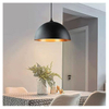 Industrial Dome Chandelier Vintage Farmhouse Black and Gold Pendant Light Fixtures Large Pendant Light E27 Aluminium for Kitchen Island Dining Room, Bedroom, Hallway, Foyer 