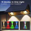  Solar Fence Lights, Fence Lights Solar Powered Warm White & RGB, Up & Down Solar Wall Lights Outdoor, Waterproof Solar Lights 120 Lumens Bright Dusk to Dawn for Yard/Pool/Porch/Patio/Railing