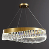 Stainless Steel Titanium + Crystal Chandlier Lighting Modern Chandelier Interior Ceilings Ring Crystal During Chandelier, Light Luxury Crystal Lamp Dining Lamp Two-Colour Light Source