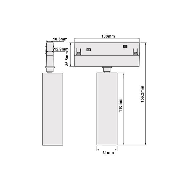 5W/7W/12W/15W Optional Black Modern Magnetic Track Light Indoor Lighting IP20 Beam Angle 24° 36° 60° Optional