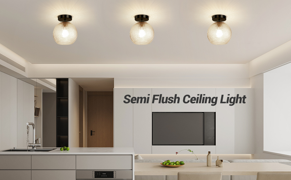 Semi Flush Mount Ceiling Light Fixture (1)