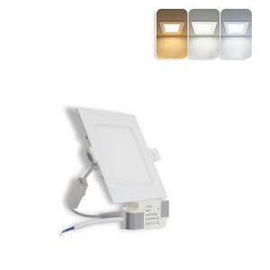 5W 3CCT Square Recessed LED Panel Light with CCT Switch | 85&times;85mm