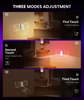  Motion Sensor Night Light,Rechargeable Wall Light,Color Changing RGB Nightlight,Stepless Dimming,1800mAh Battery Operated Wall Sconce, Adjustable Brightness,Stairs,Hallway,Bedroom,Kids 