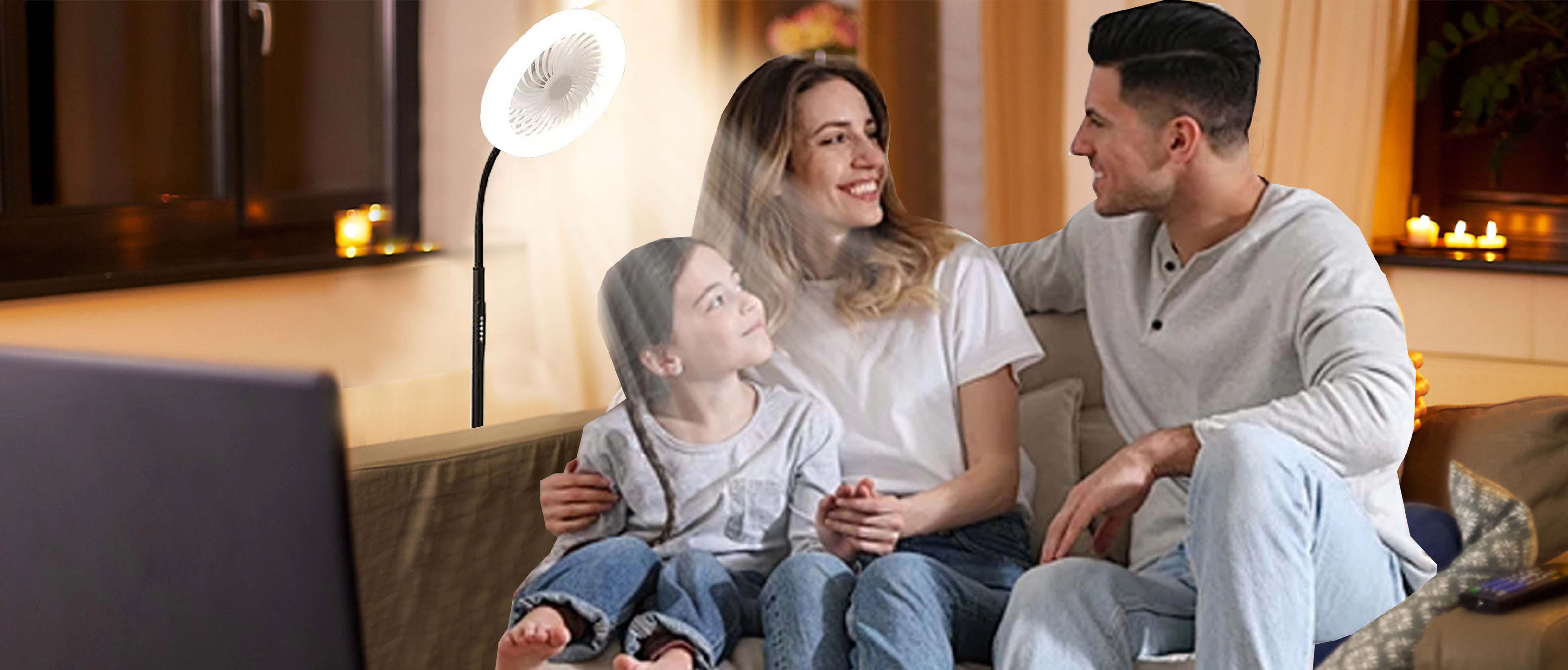 Floor Lamp with Fan Fan Light (3)