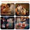 Rechargeable Table Lamps, Upgraded Portable LED Cordless Desk Lamp, 6000mAh Battery Operated Table Light, 3 Color Stepless Dimmable Night Light for Restaurant/Indoor/Outdoor