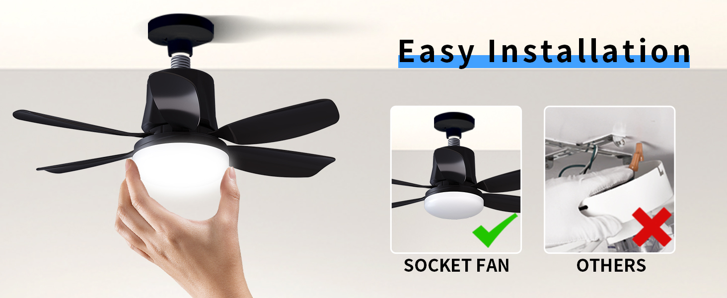 2 In 1 Socket Fan Light and 360&deg; Light Socket Extender (9)