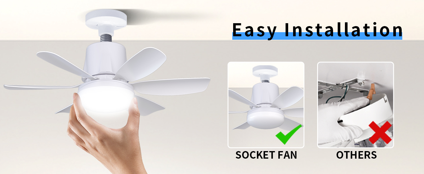 2 In 1 Socket Fan Light and 360&deg; Light Socket Extender (9)